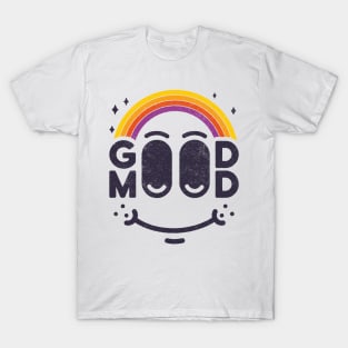 Positive Good Mood rainbow happy face T-Shirt